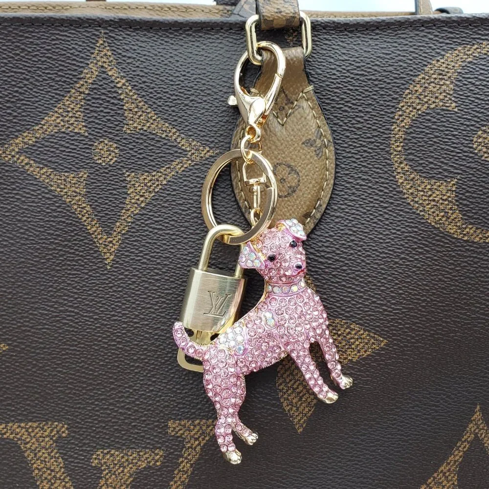 Louis Vuitton Gold Lock & Key 🔑 Authentic LV Unbranded Dog Keychain Charm